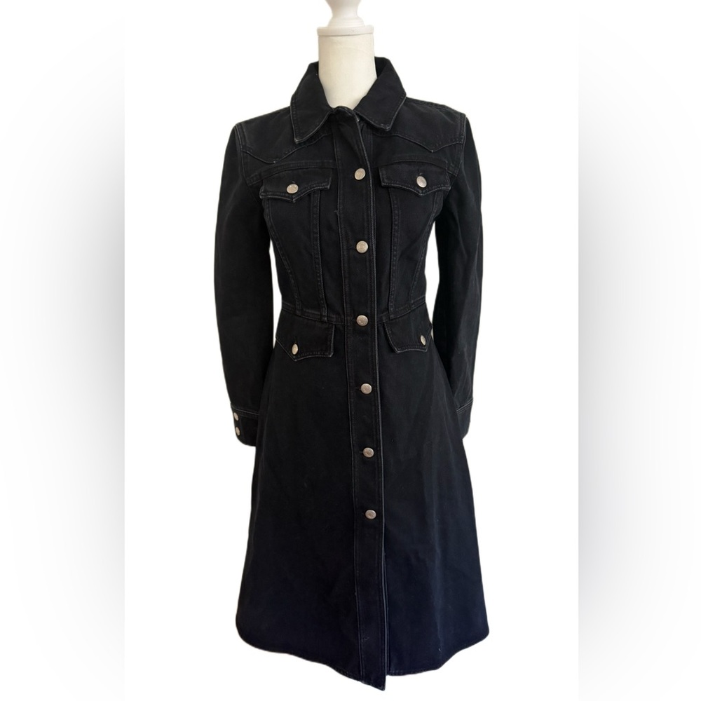 Alexa Chung Black Denim Dress